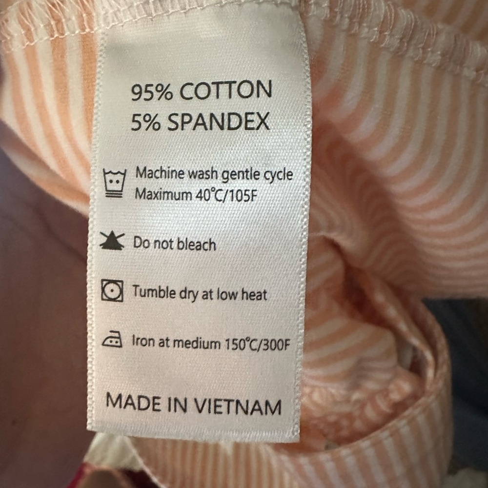 Busy Bee Smocks - Girls Pumpkin Romper Pink Stripe and Floral | 9M - Picture 8 of 8
